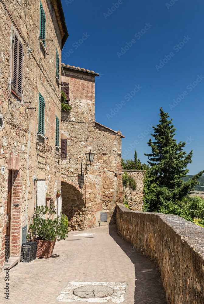 medieval town in Tuscany, Italy