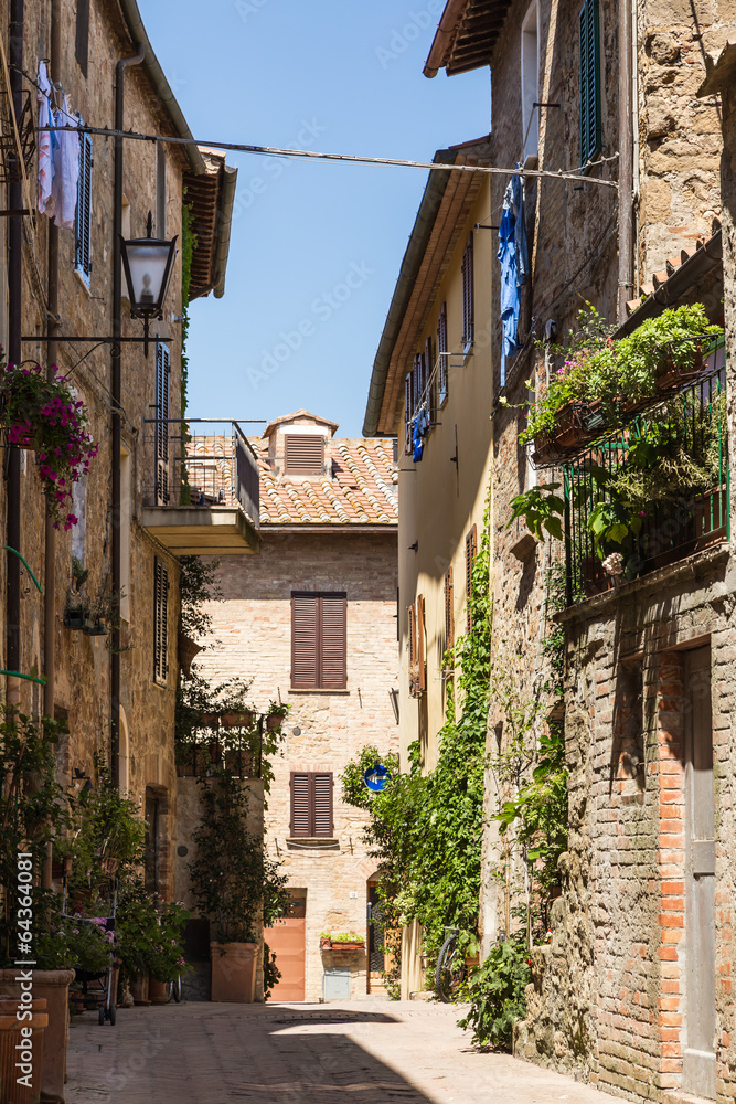 medieval town in Tuscany, Italy