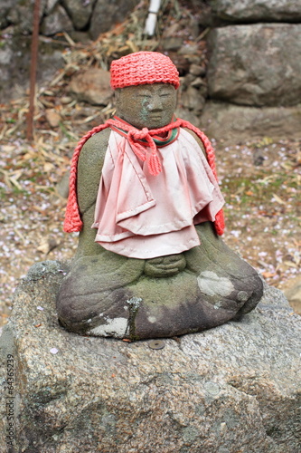 Little of Jizo statue at Hasedera temple in Nara, Japan photo