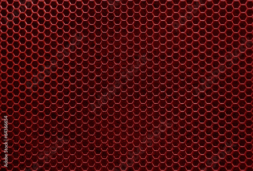 red iron hexagonal texture. Industrial background