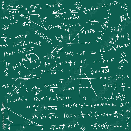 Illustration of Trigonometry Pattern as Vector Seamless Background 