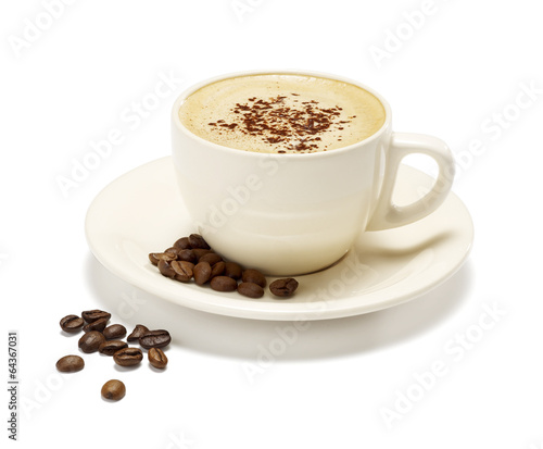 cappuccino on a white background