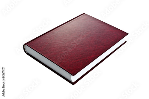 New red hardcover book with blank cover