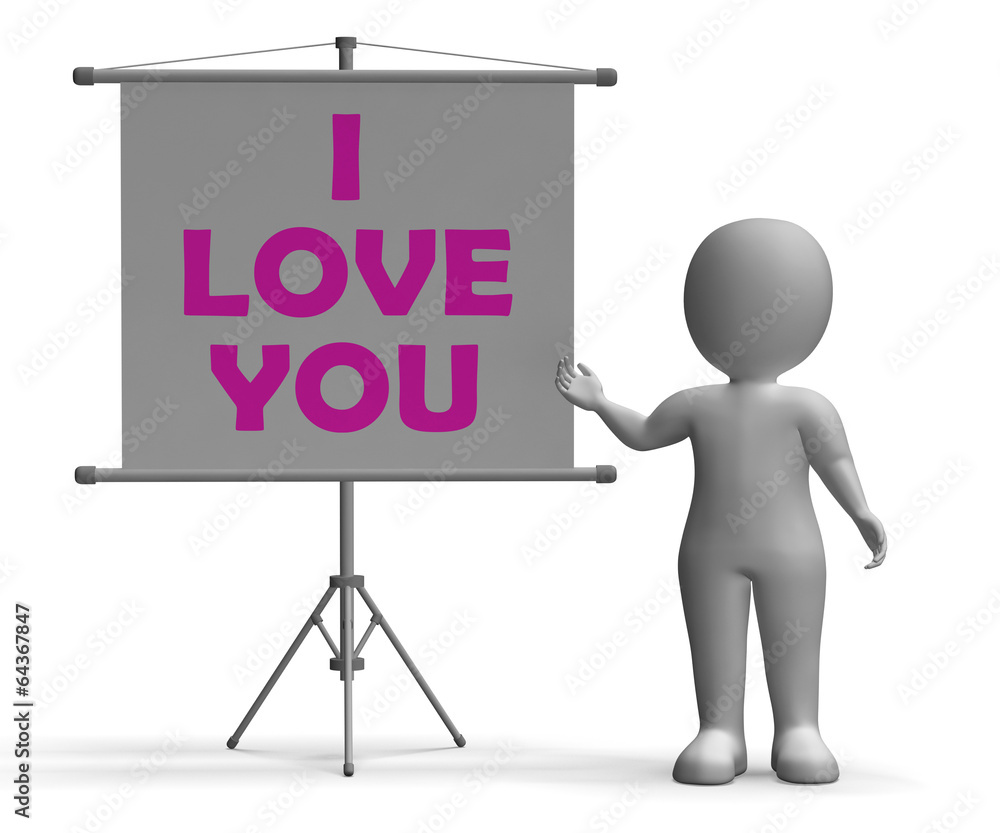 I Love You Board Means Romance And Dating I Love You Board Means Romance And Dating