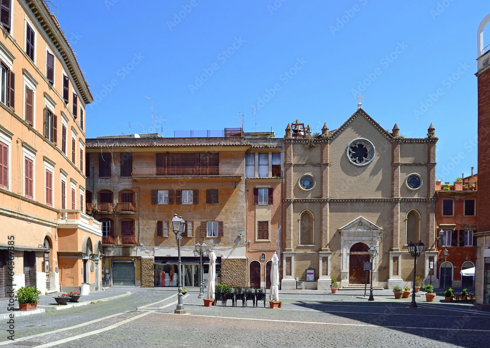 Piazza del Plebiscito e Chiesa di S, Biagio - Tivoli (RM)