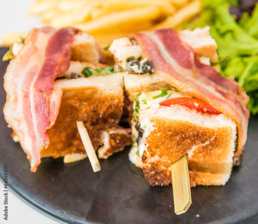 Sandwich with bacon Sandwich with bacon