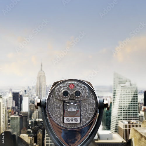 Obraz na plátně View of Manhattan skyline