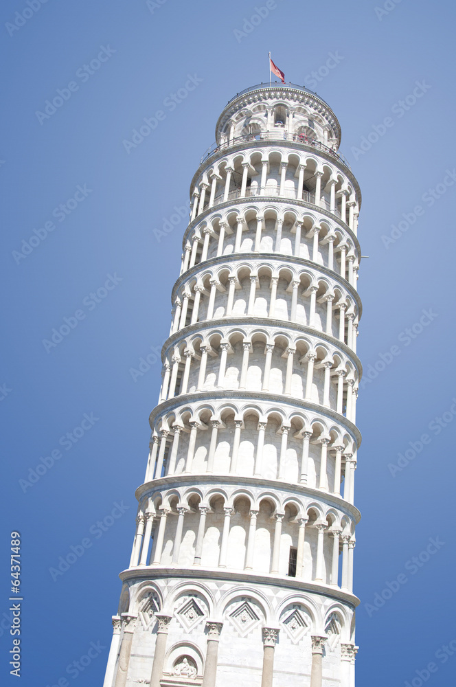 Leaning Tower of Pisa Isolated