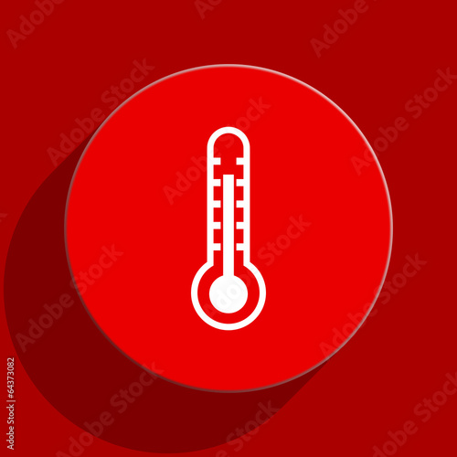 thermometer web flat icon