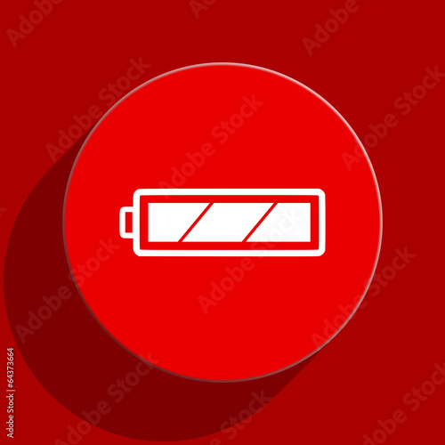 battery web flat icon