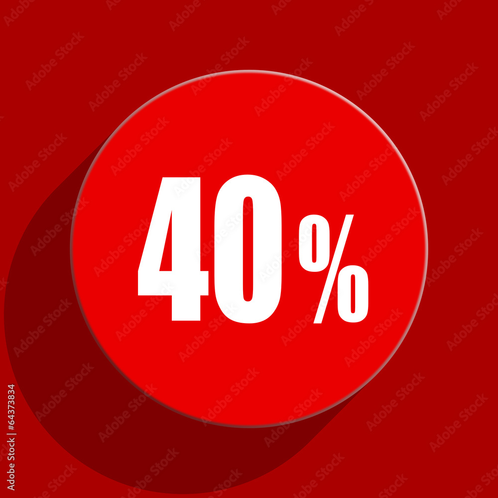 40 percent web flat icon 40 percent web flat icon