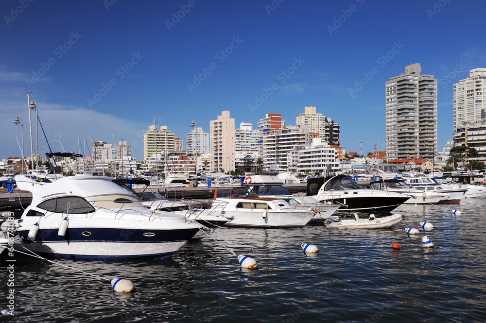 Boats and yachts in the bay