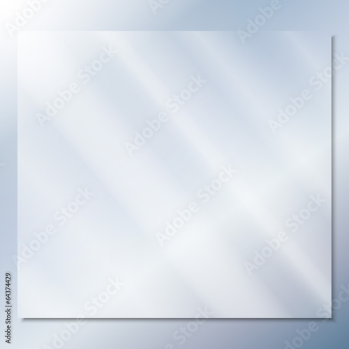 transparent glass on a blue background vector photo