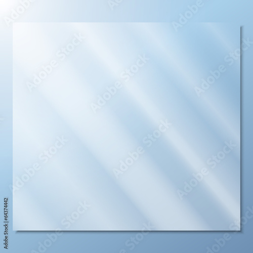 transparent glass on a blue background vector