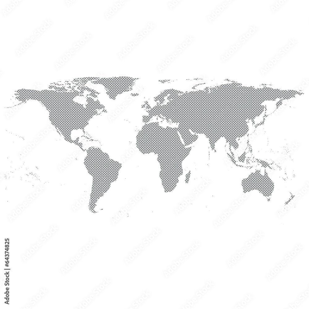 Obraz Gray World Map Vector
