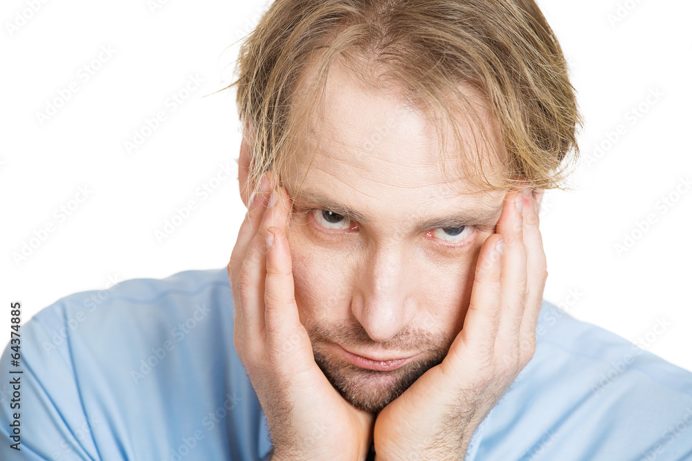 Sad, depressed, hopeless. gloomy young business man Sad, depressed, hopeless. gloomy young business man