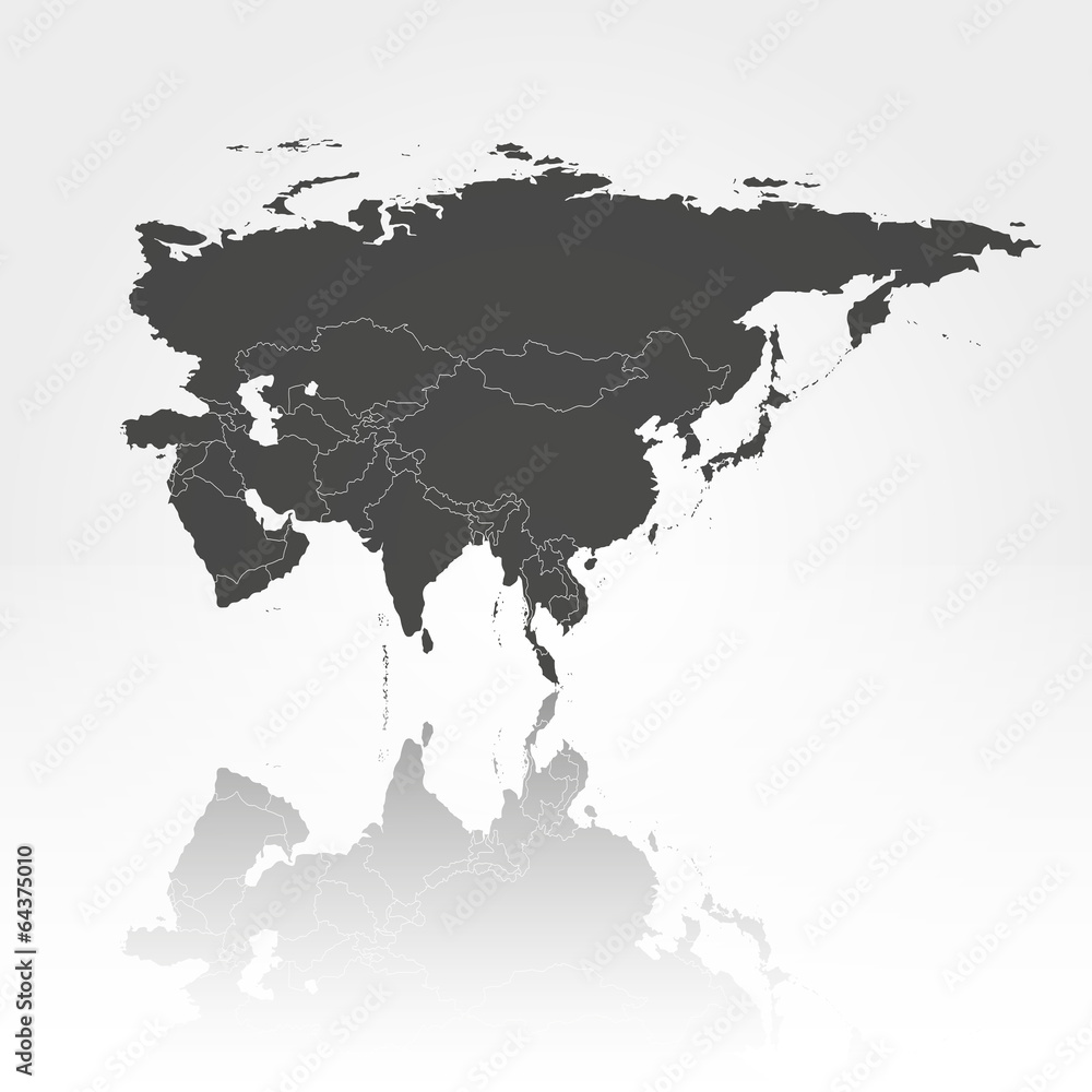 Eurasia map background vector