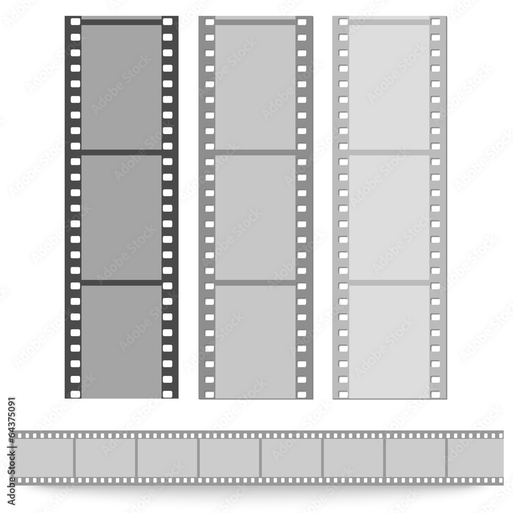 set of films pattern vector background