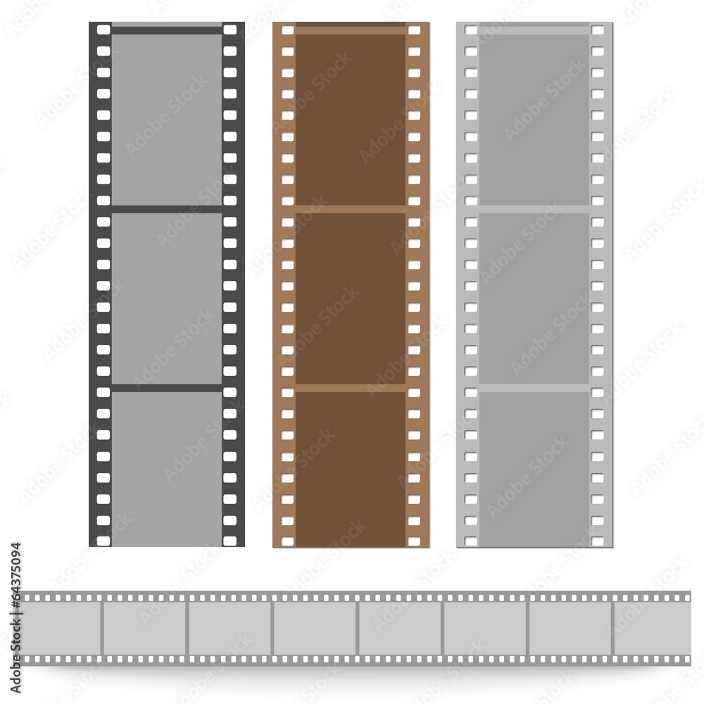 set of films pattern vector background