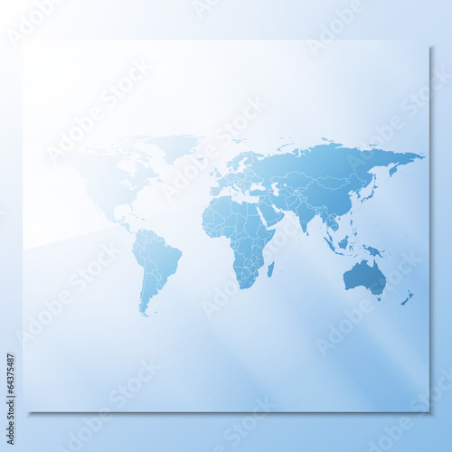 transparent world map abstract background vector