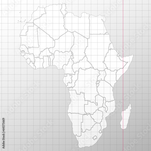 Africa map in a cage on white background vector