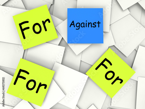Against For Post-It Notes Mean Disagree With Or Support