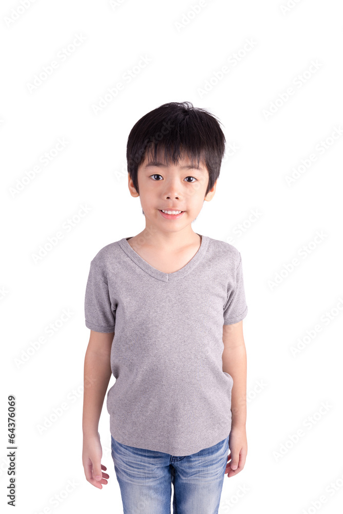 Portrait of happy joyful little boy isolated on white background Portrait of happy joyful little boy isolated on white background