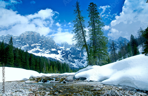 fiume di montagna photo