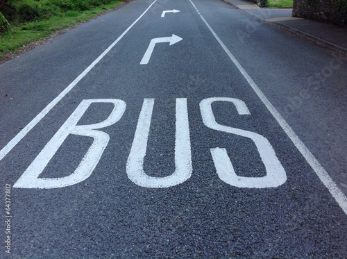 bus route road sign