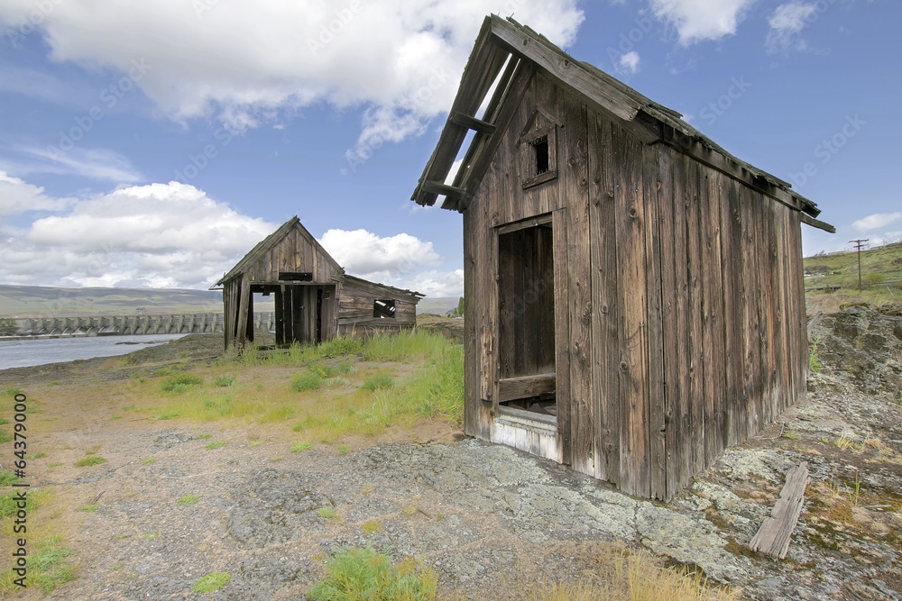 Old Abandoned Native American Fishing Shacks Old Abandoned Native American Fishing Shacks