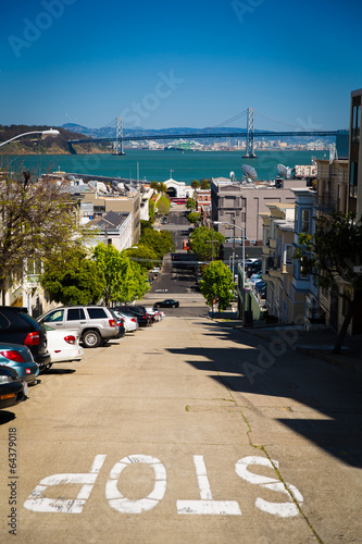 San Francisco, Blick auf die Bay Bridge, Kalifornien, USA
