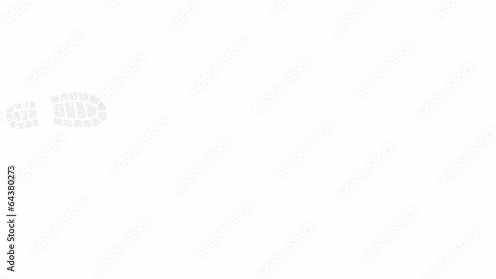 Black shoe print trail animation 4k Black shoe print trail animation 4k