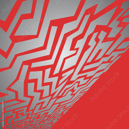 Red metal maze