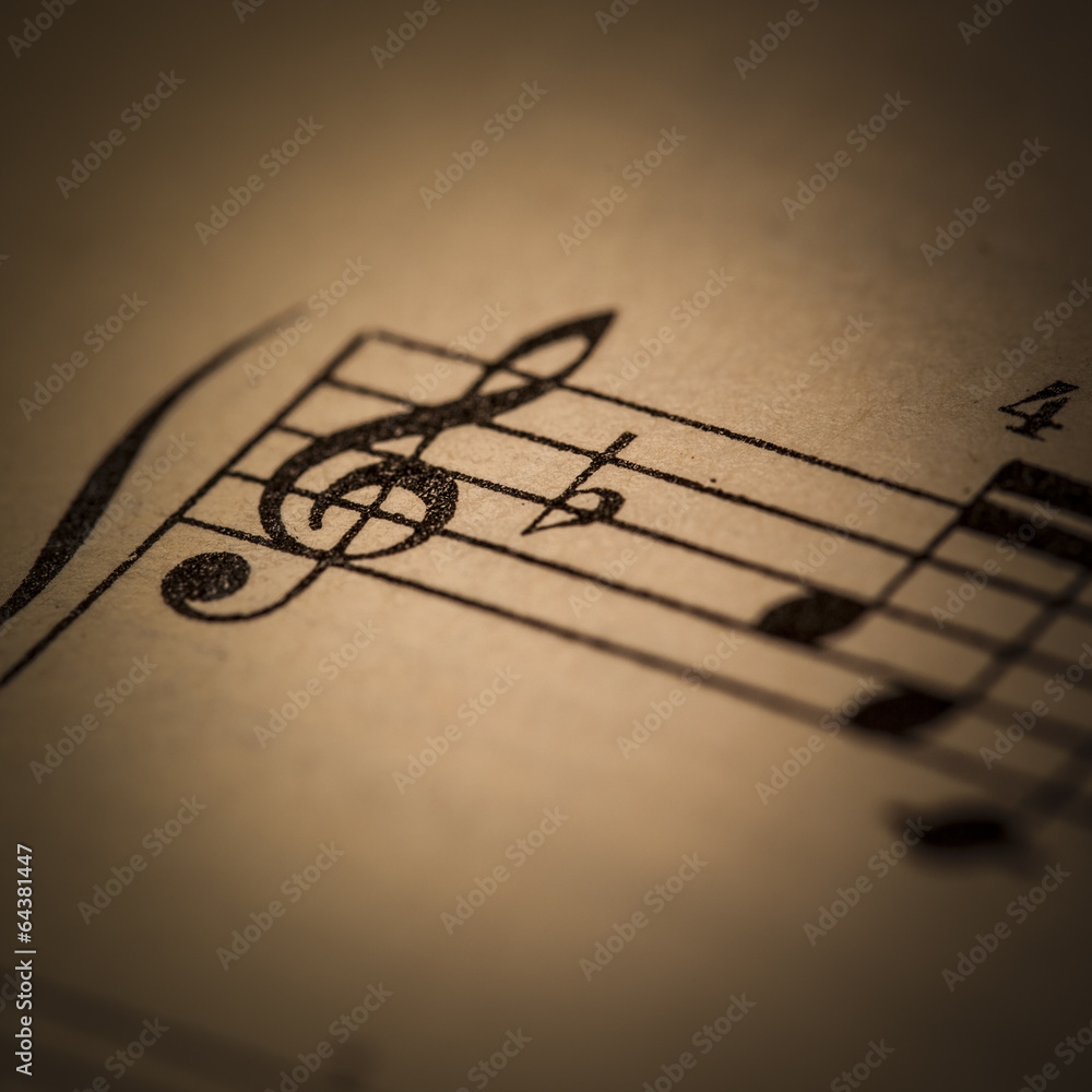 Naklejka premium Vintage Sheet Music