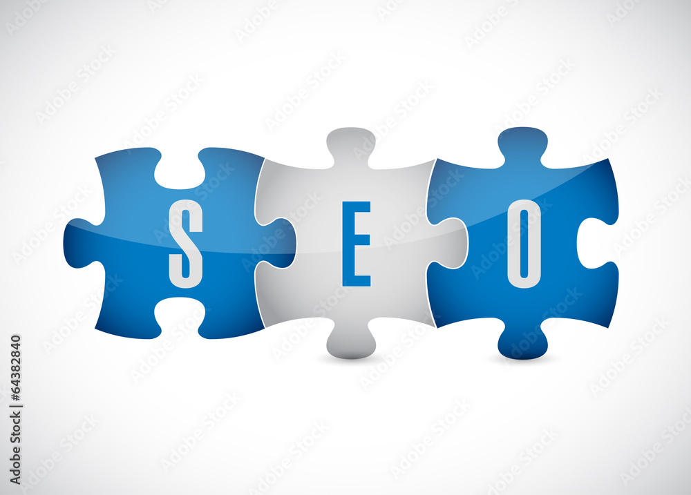 Obraz premium seo puzzle pieces illustration design