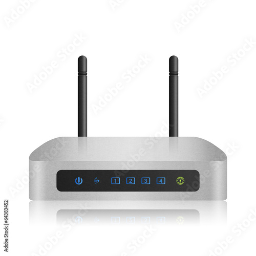 isolated paper cut of modem wifi router is wireless network for