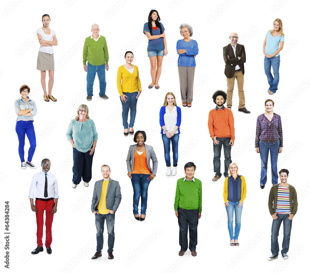 Group of Multiethnic Diverse Colorful People Group of Multiethnic Diverse Colorful People