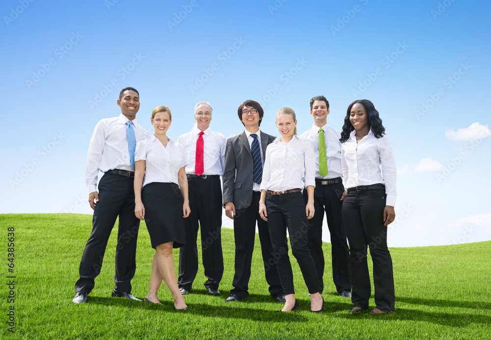 Business People Outdoors Posing