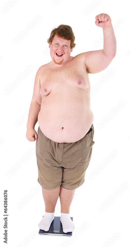 Fat man standing Fat man standing