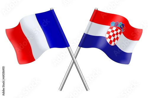 Drapeaux : Duo Croatie, France