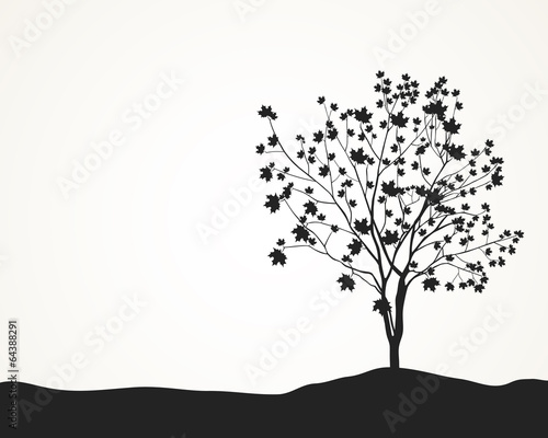 Vector tree silhouette
