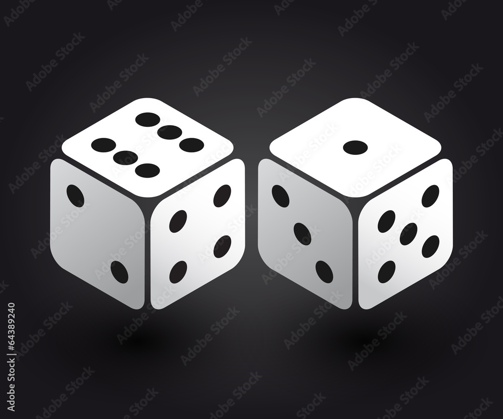 two dices in the isometric third dimension two dices in the isometric third dimension