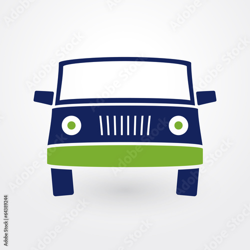 silhouette of a car from the front