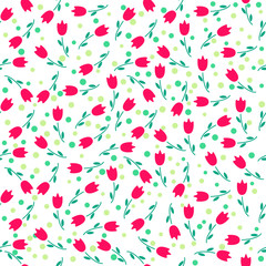 Fototapete Kleine Blumenmuster Zartes Streublumenmuster im Millefleurs-Stil  © anitty