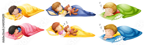 Kids sleeping soundly