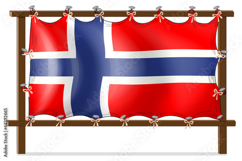 A frame with the flag of Norway