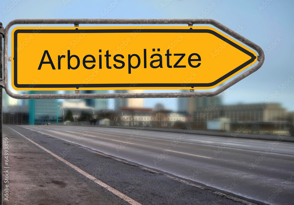 Strassenschild 14 - Arbeitsplätze