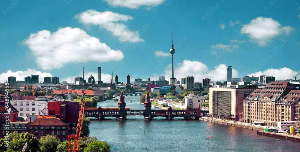 Obraz premium zdjęcie lotnicze berlin panorama