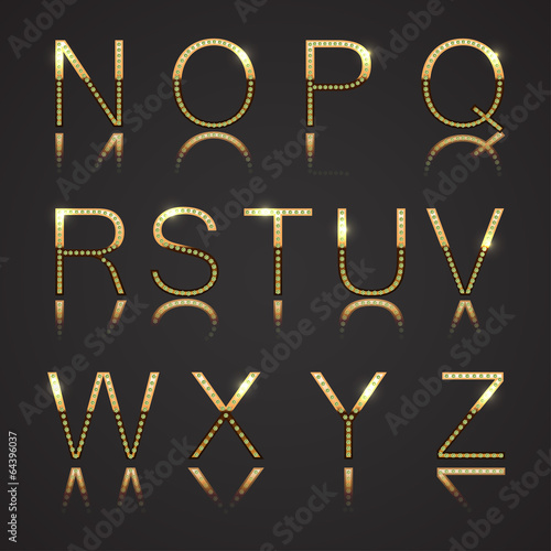 Diamond and Gold Letters - Set 2
