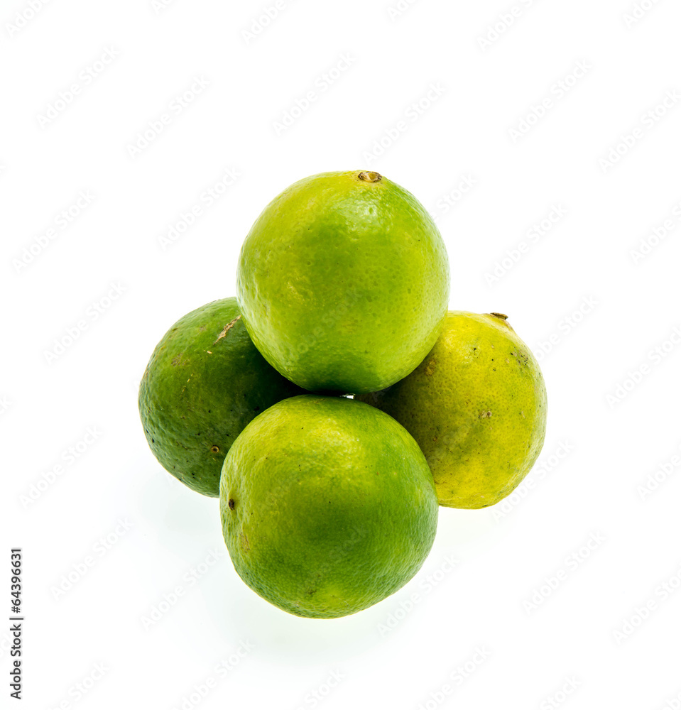 Fresh ripe lime isolated on white background Fresh ripe lime isolated on white background